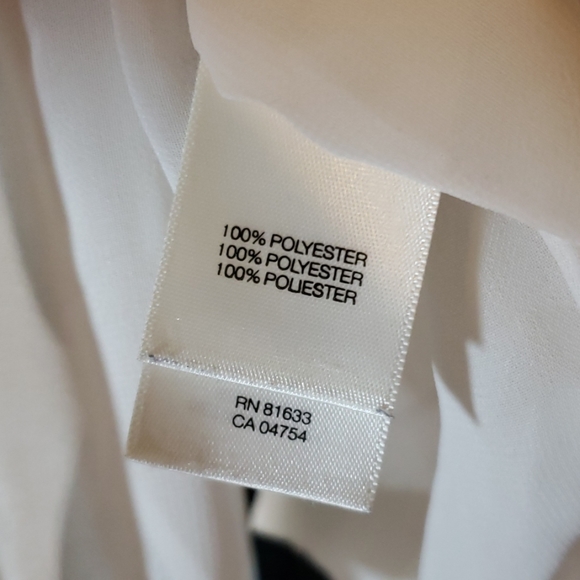 Kenneth Cole Sheer Black and White long blouse - Picture 4 of 4